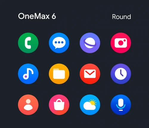 OneMax 6 – Icon Pack (Round)