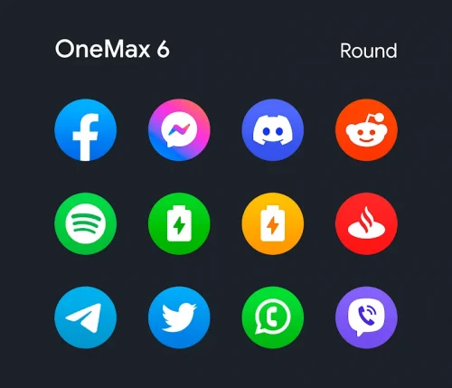 OneMax 6 – Icon Pack (Round)