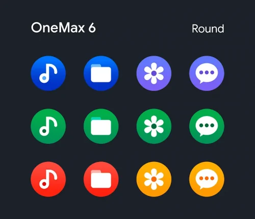 OneMax 6 – Icon Pack (Round)