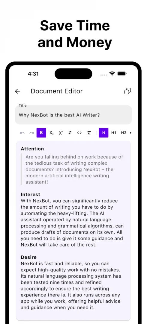 AI Writer Copilot: NexBot Chat