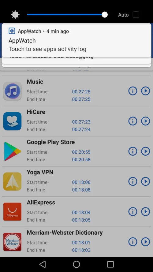 Appwatch : Anti pop-up ads