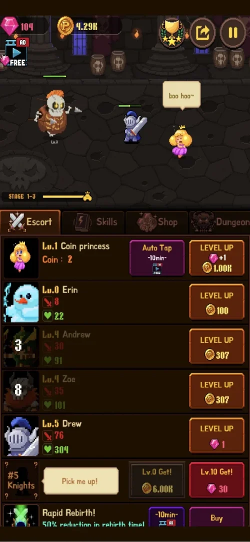 Coin Princess : Tap Retro RPG