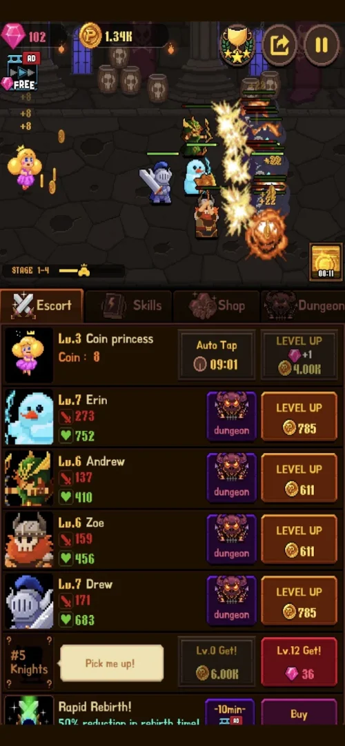 Coin Princess : Tap Retro RPG