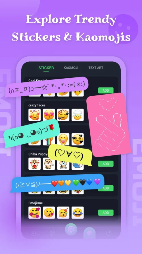 Emoji keyboard – Themes, Fonts