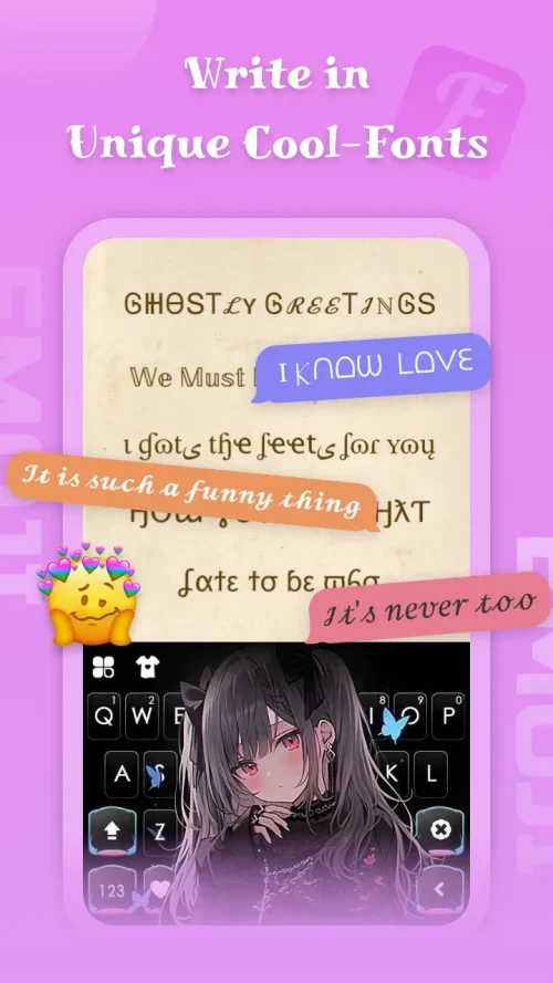 Emoji keyboard – Themes, Fonts
