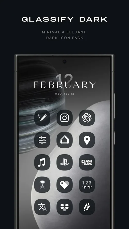 Glassify Dark Icon Pack