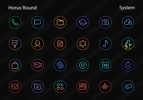 Horux – Icon Pack (Round)