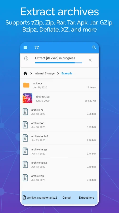 7Z: Zip 7Zip Rar File Manager