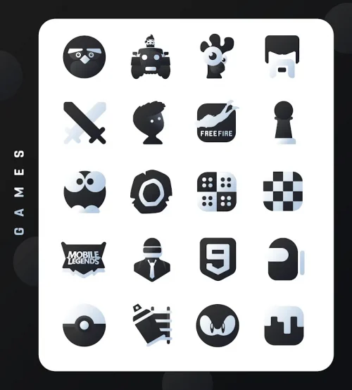 Black Icon Pack : LuX