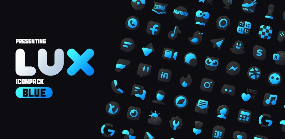 Blue Icon Pack : LuX Blue