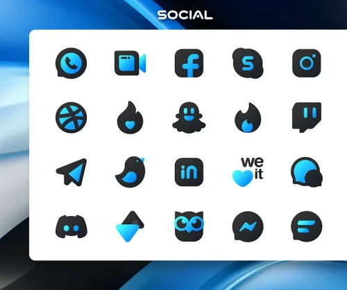 Blue Icon Pack : LuXBlue