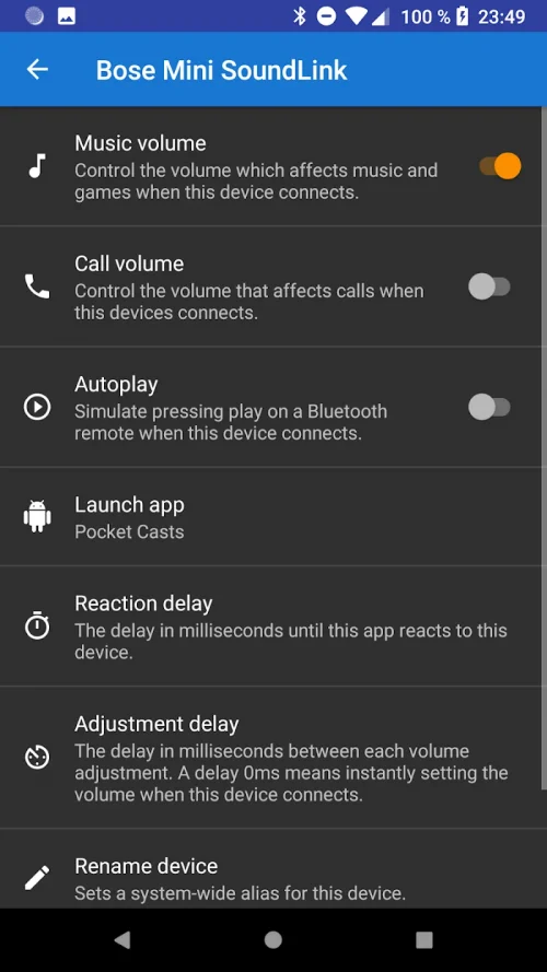 Bluetooth Volume Manager