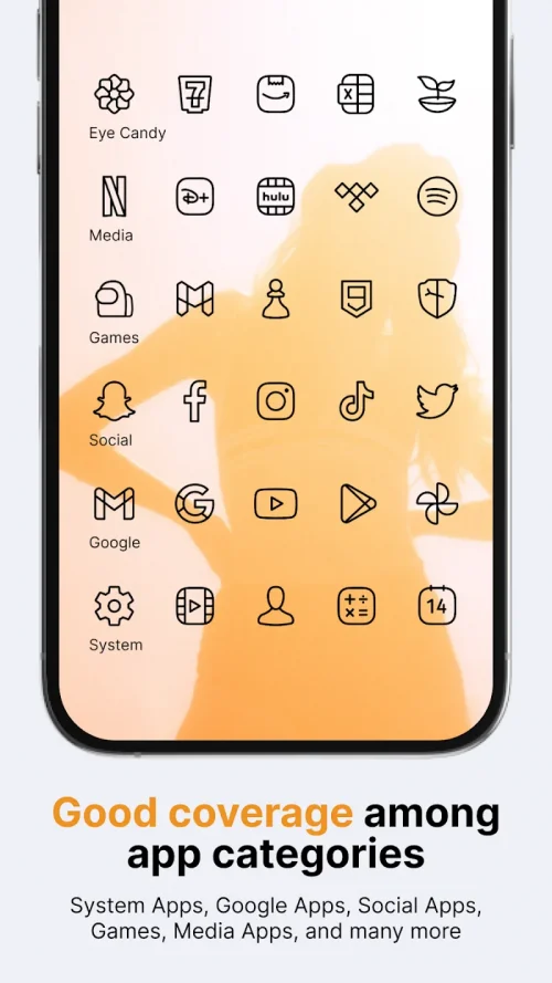 Caelus Black: linear icon pack