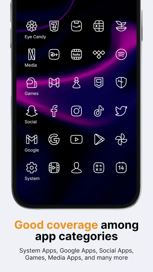 Caelus White: linear icon pack