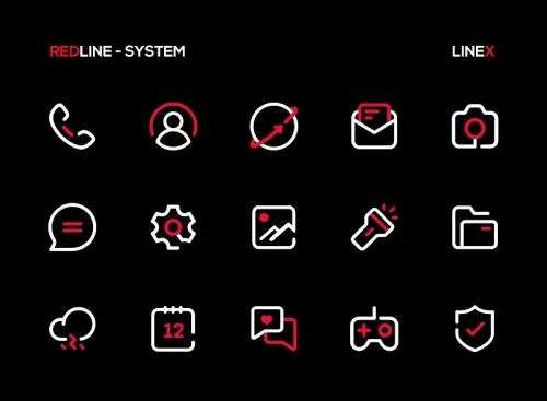RedLine Icon Pack : LineX