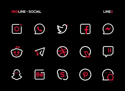 RedLine Icon Pack : LineX