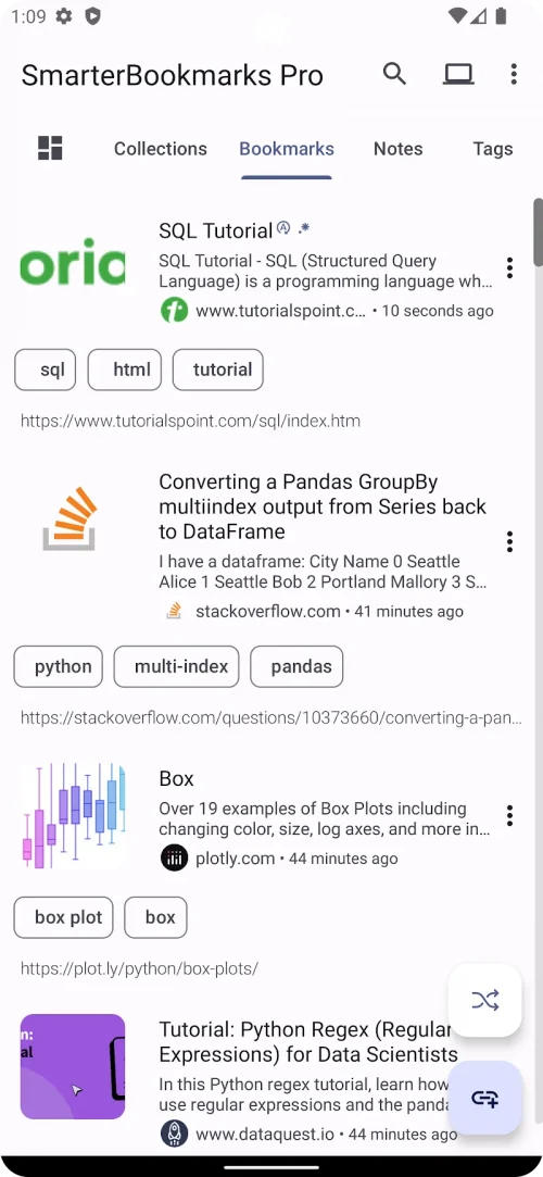 Smarter Bookmarks