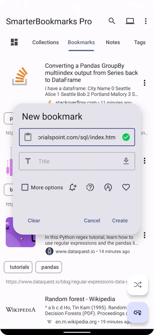Smarter Bookmarks