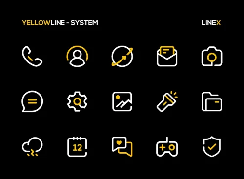 YellowLine Icon Pack : LineX