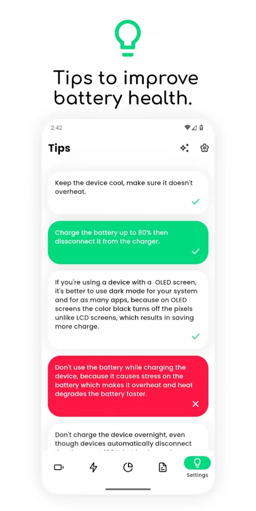 Electron: battery health info