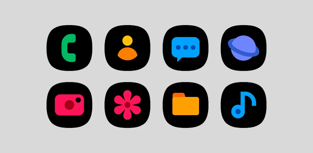 OneBlack – Icon Pack