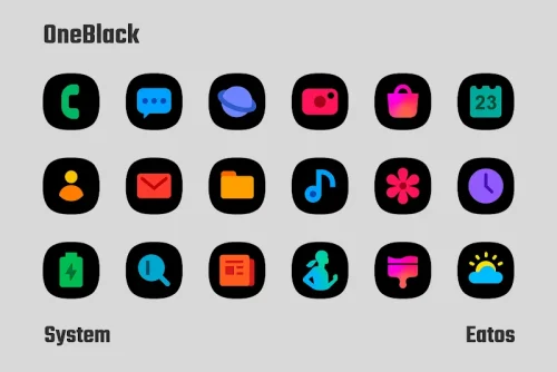OneBlack – Icon Pack
