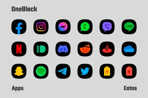 OneBlack – Icon Pack