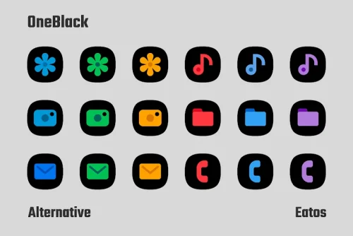 OneBlack – Icon Pack