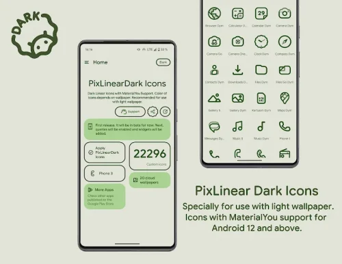 PixLinear Dark Icon Pack