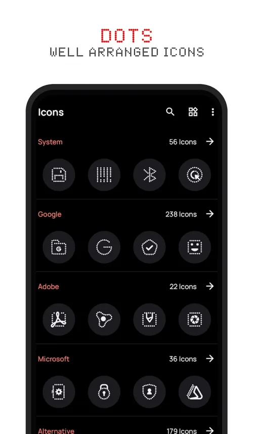 Dots : Adaptive Icon pack