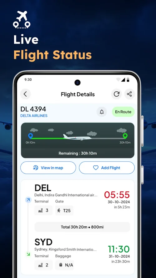 Flight Tracker-LIVE Status Map