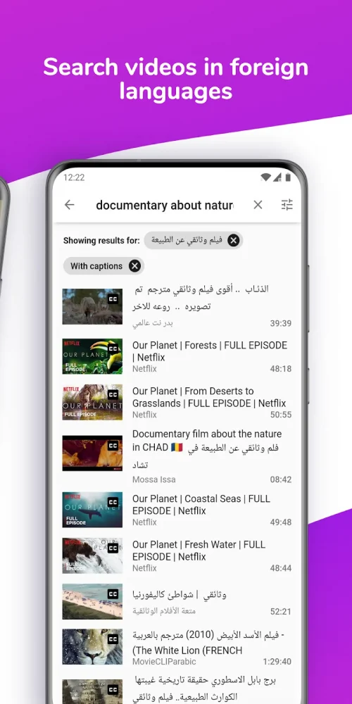 Translate subtitles for videos