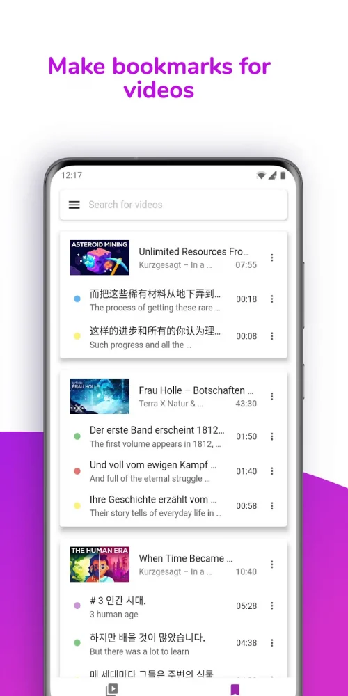 Translate subtitles for videos