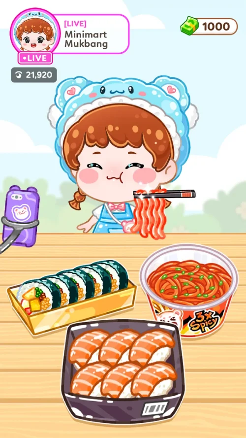 ASMR Girl: Livestream Mukbang
