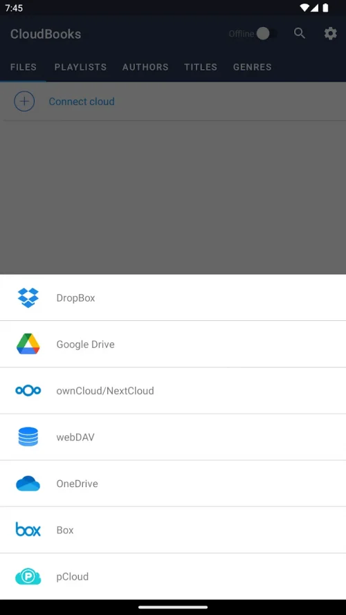 CloudBooks audio book player