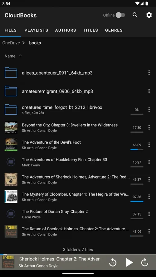 CloudBooks audio book player