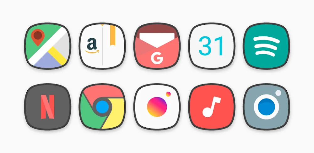 Flat Squircle – Icon Pack