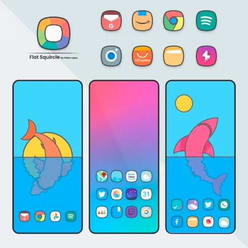 Flat Squircle – Icon Pack