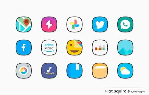 Flat Squircle – Icon Pack