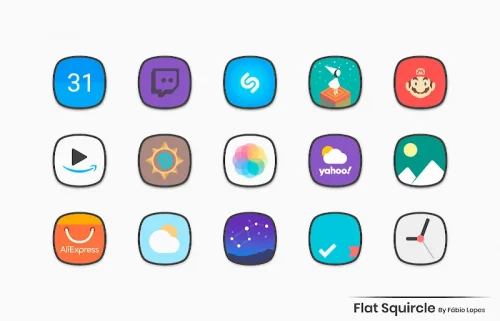 Flat Squircle – Icon Pack