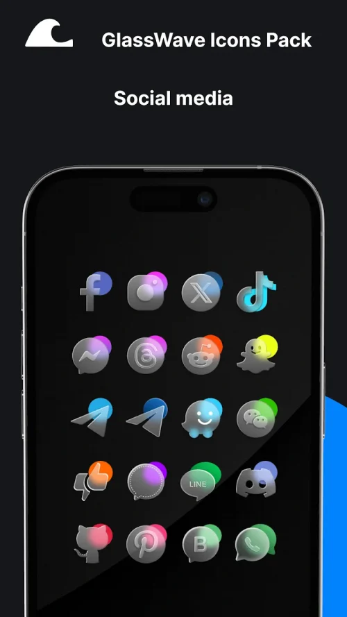 GlassWave Icons Pack