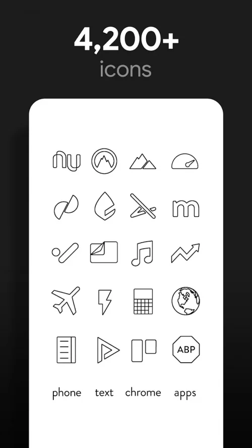 Lines Dark Pro – Icon Pack