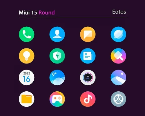 Miui 15 – Icon Pack (Round)