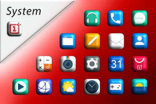 Oxigen Square 3D – Icon Pack