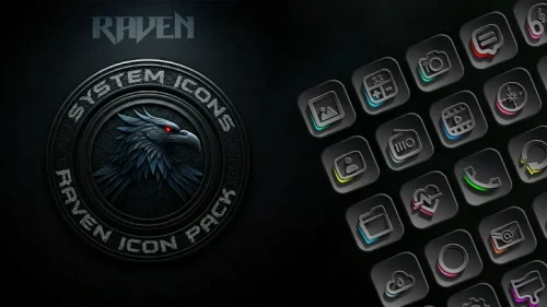 Raven Dark Icon Pack