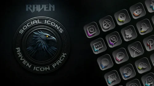 Raven Dark Icon Pack