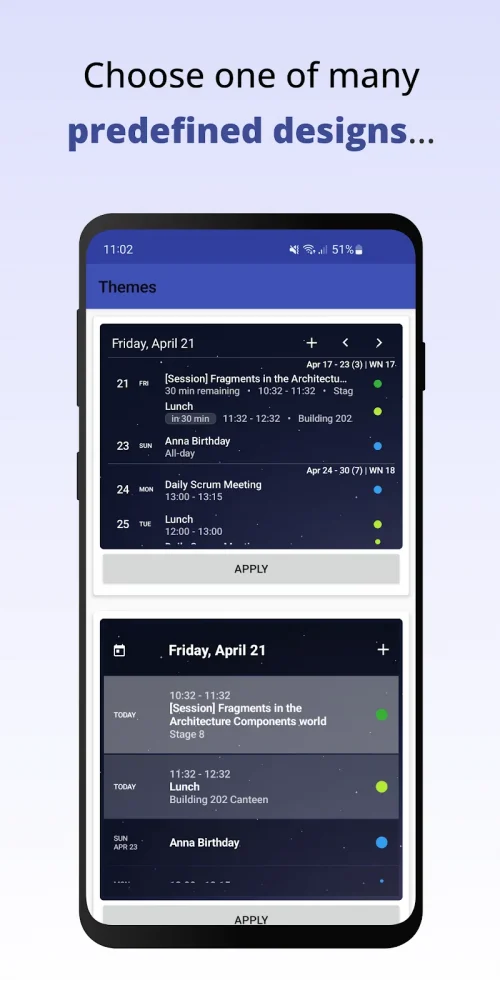 Your Calendar Widget