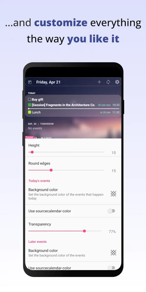 Your Calendar Widget