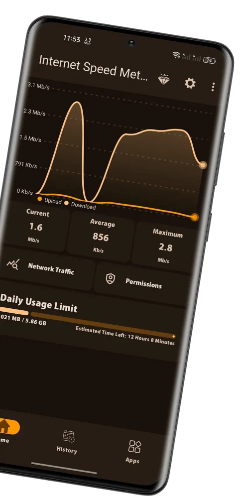 Bitvelo – internet speed meter