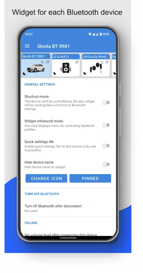 Bluetooth Audio Connect Widget